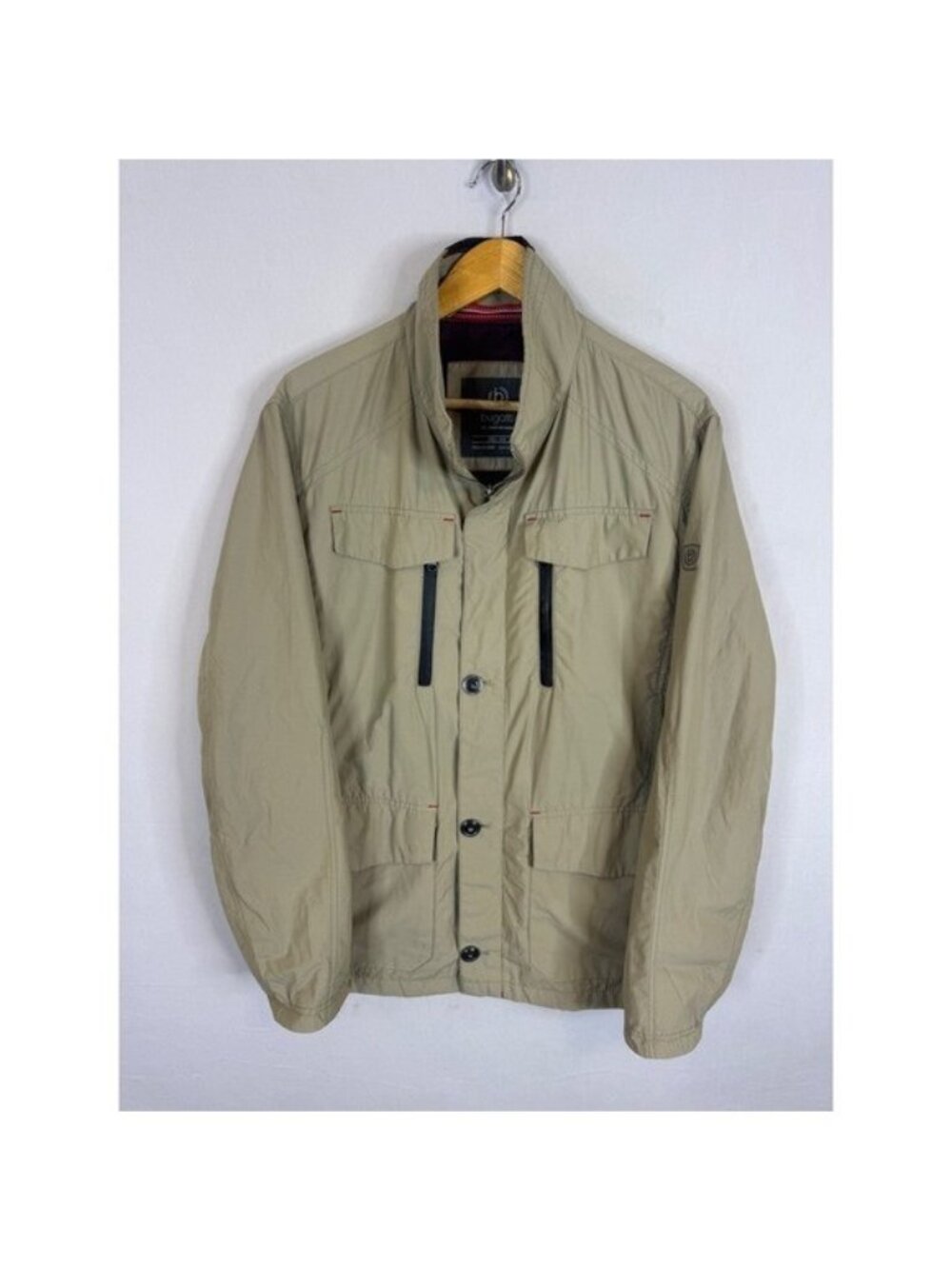 Bugatti The European Brand Mens L Khaki Tan Field Jacket Utility Coat 50